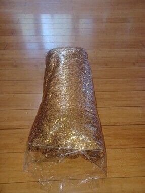 Glitz Sequin Mesh Net Fabric 54"x10 Yards Gold